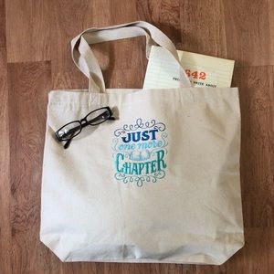 Reuseable Cotton Tote “Just One More Chapter” 10/8